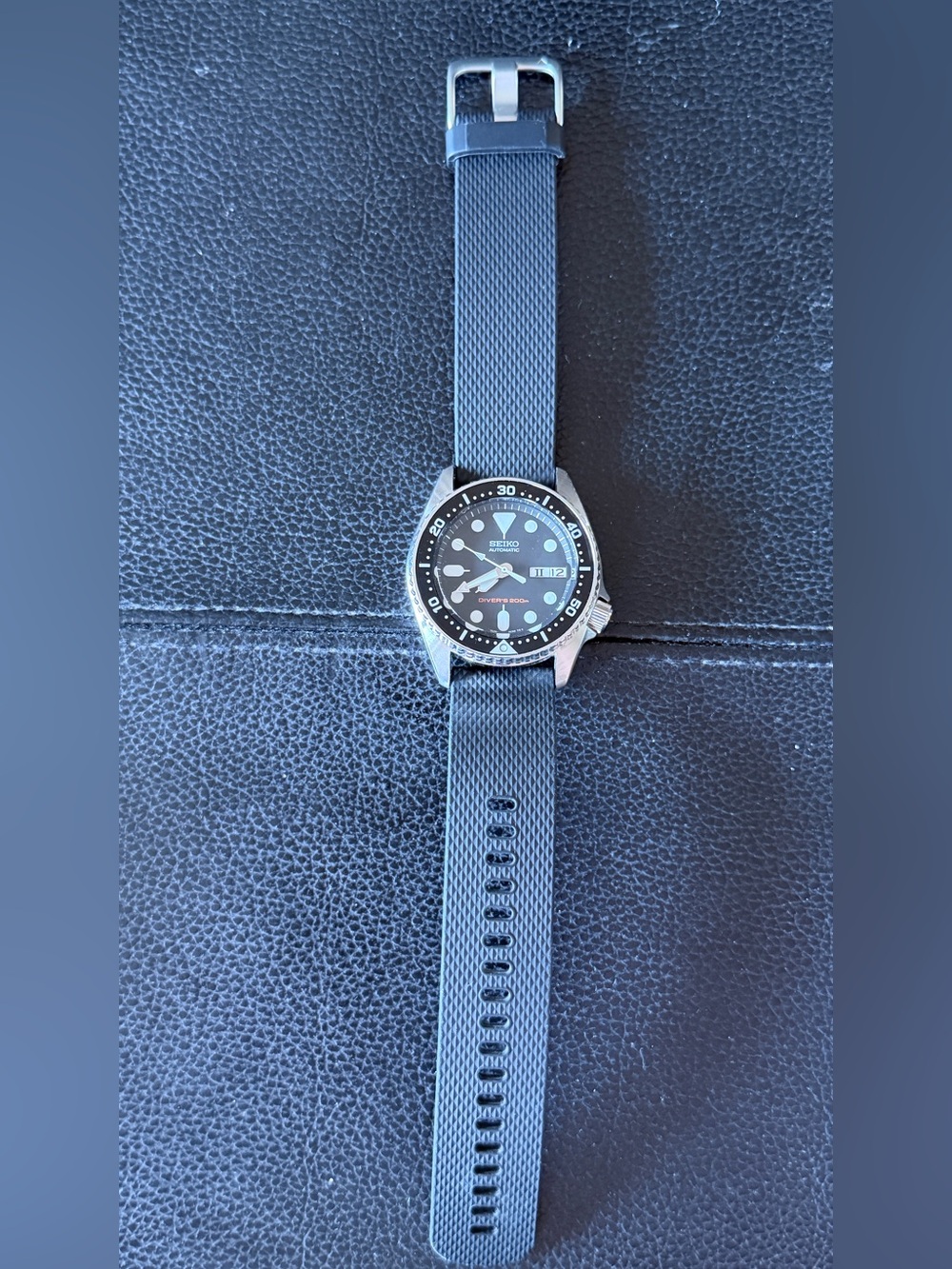 Seiko Diver's 200m Automatic 7S26-0030 Seiko SKX013 Black Rubber Men's Watch